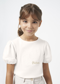 Girls' appliqué T-shirt