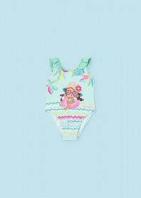 Baby print ruffle swimsuit
