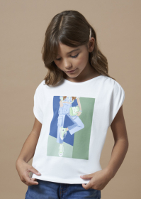 Girls' print T-shirt